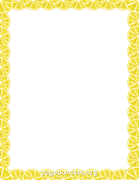 lemon border clip art - photo #1