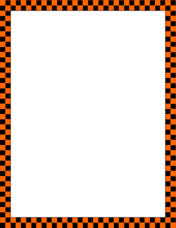 Orange and Black Checkered Border