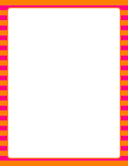 Orange and Pink Striped Border