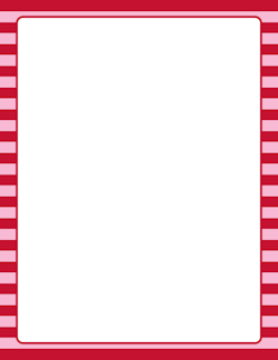 Red and Pink Striped Border