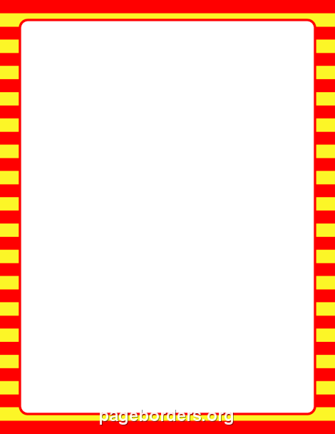 Red and Yellow Striped Border