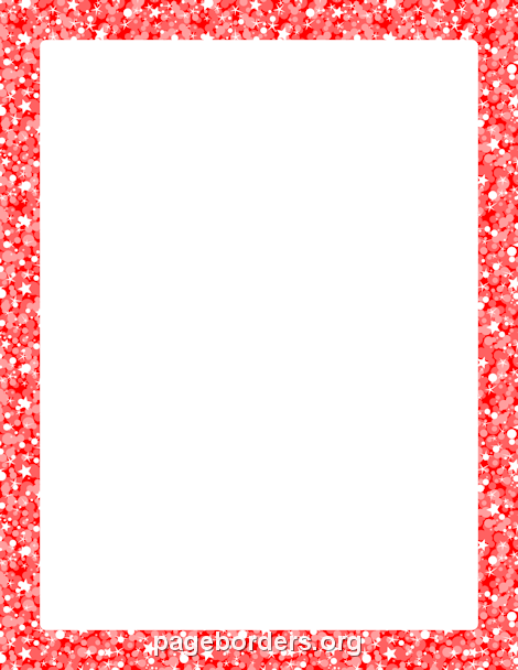 Red Glitter Border: Clip Art, Page Border, and Vector Graphics