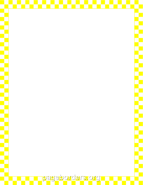 Yellow and White Checkered Border