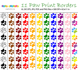 Paw Print Borders