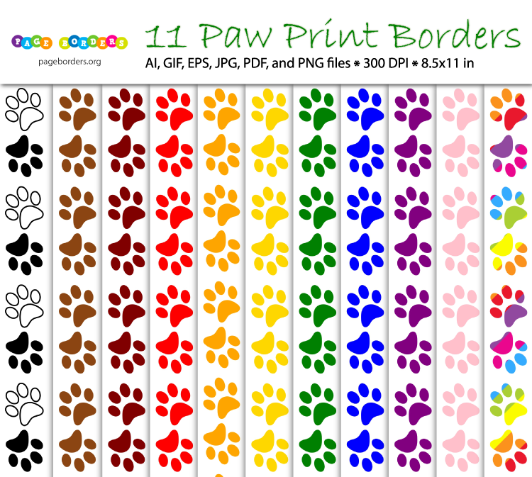 Paw Print Border Bundle