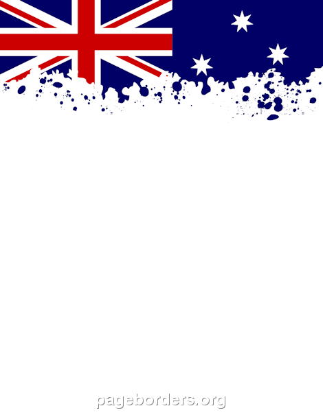 Australian Flag Border: Clip Art, Page Border, and Vector Graphics