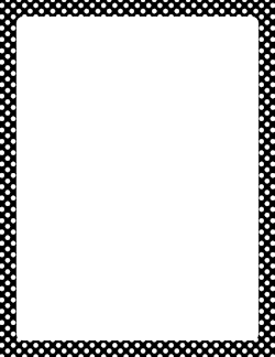 Black and White Polka Dot Border