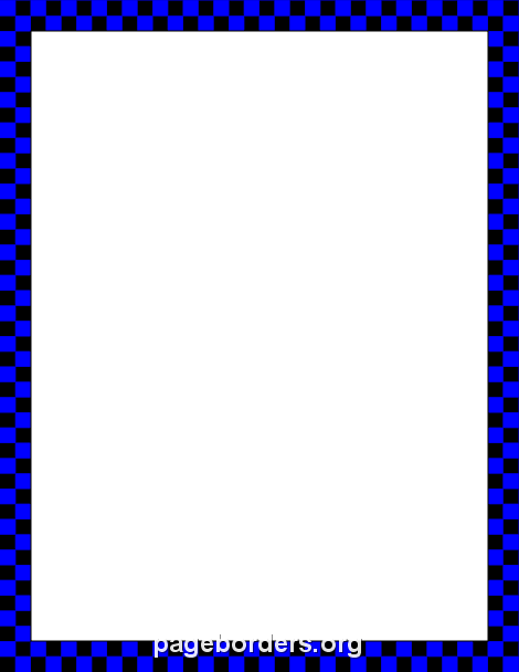Blue and Black Checkered Border