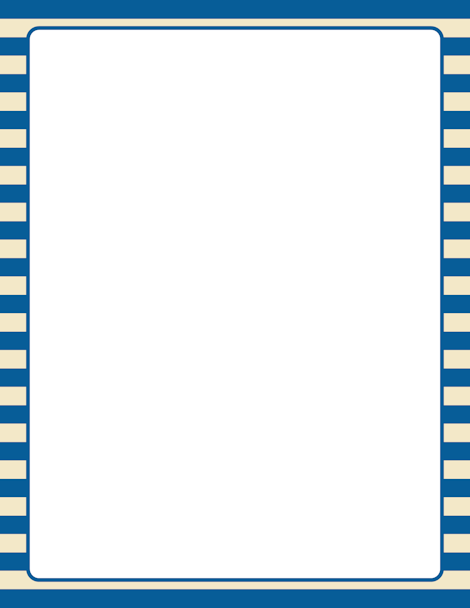 Blue and Cream Striped Border