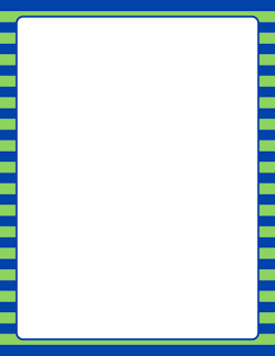 Blue and Green Striped Border