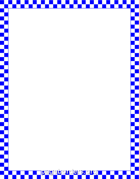 Blue and White Checkered Border