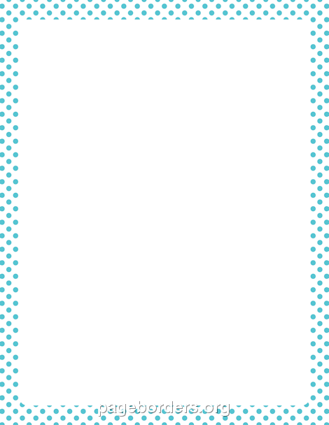 Blue and White Polka Dot Border
