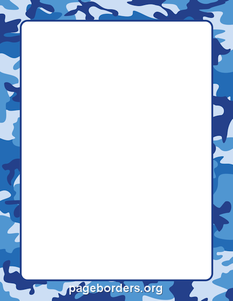 Blue Camouflage Border