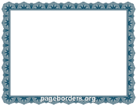 Blue Certificate Border