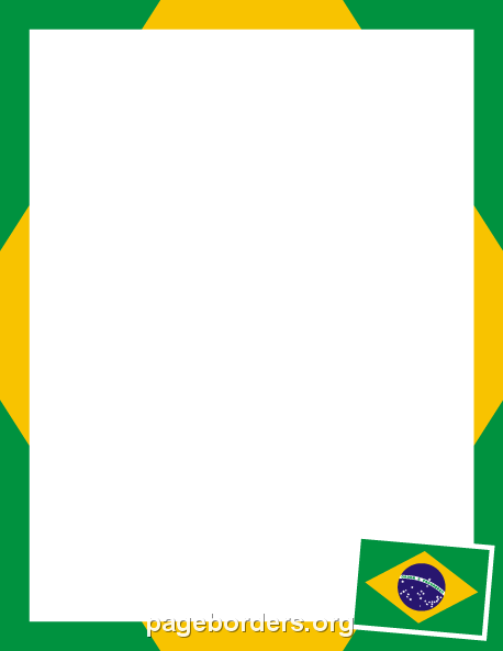 Brazil Flag Border