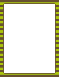 Brown and Green Striped Border