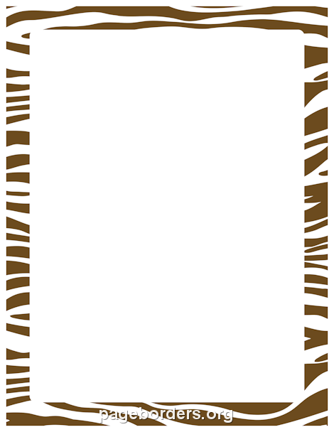Brown Zebra Print Border