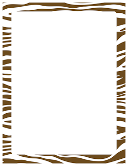 Brown Zebra Print Border