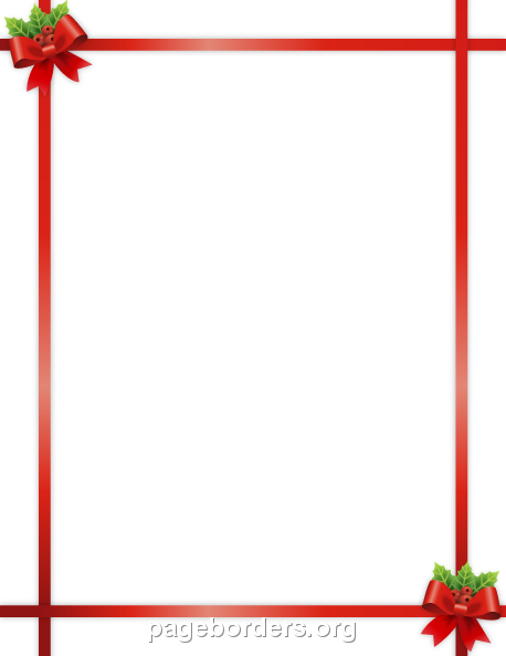 Christmas Ribbon Border: Clip Art, Page Border, and Vector Graphics