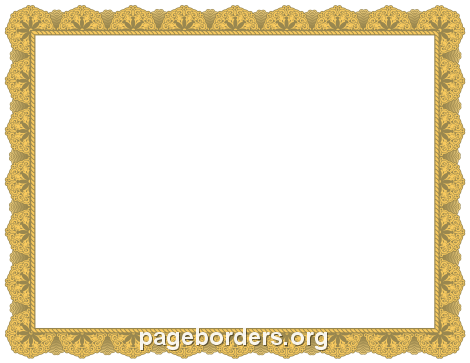 Gold Certificate Border