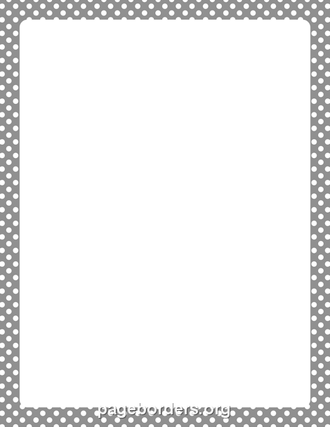 Gray and White Polka Dot Border