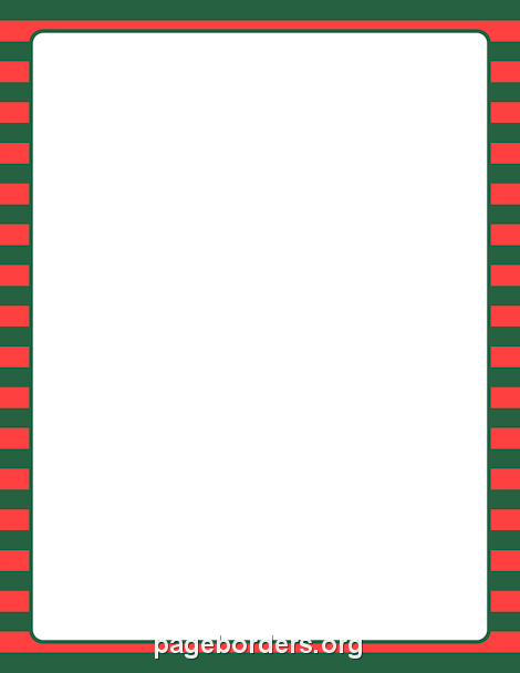 Green and Red Striped Border