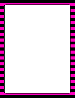 Hot Pink and Black Striped Border