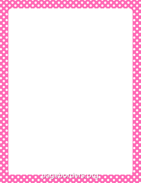 Hot Pink and White Polka Dot Border