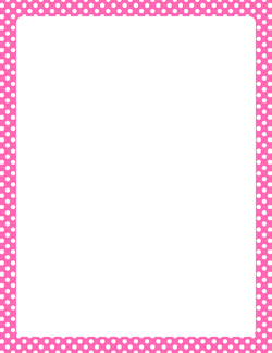 Hot Pink and White Polka Dot Border