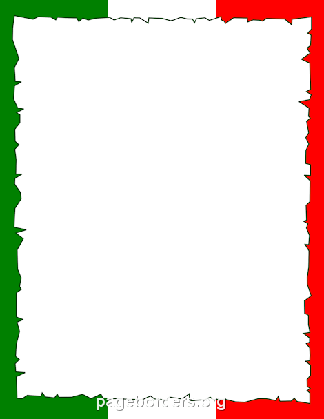 Italian Flag Border: Clip Art, Page Border, and Vector ...