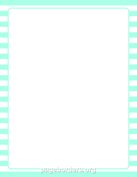 Mint and White Striped Border