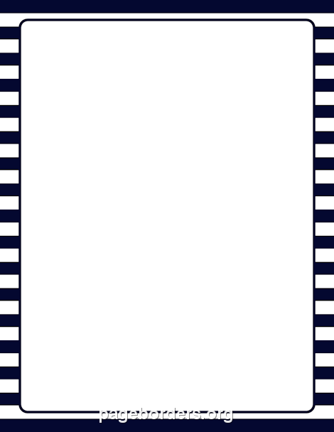 Navy and White Striped Border