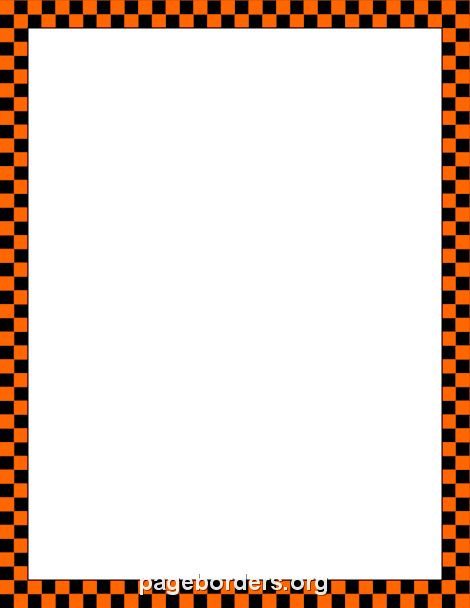 Orange and Black Checkered Border