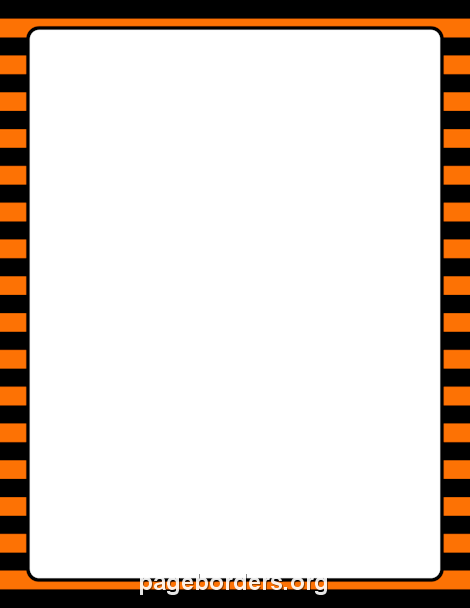 Orange and Black Striped Border