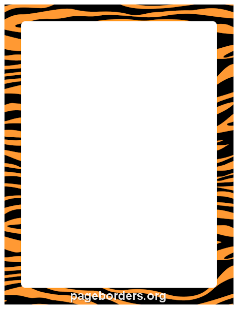 Orange and Black Zebra Print Border