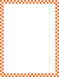 Orange and White Checkered Border