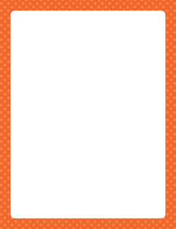 Orange Polka Dot Border
