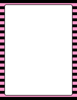 Pink and Black Striped Border