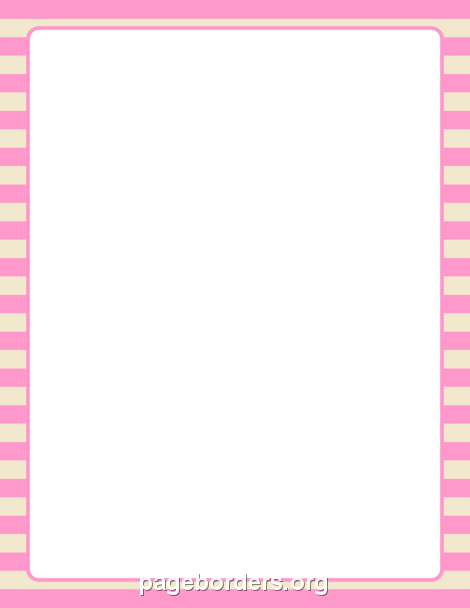 Pink and Cream Striped Border