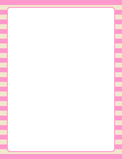 Pink and Cream Striped Border