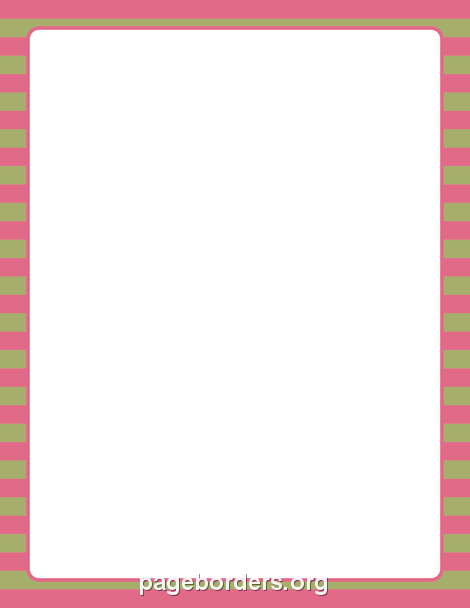 Pink and Green Striped Border