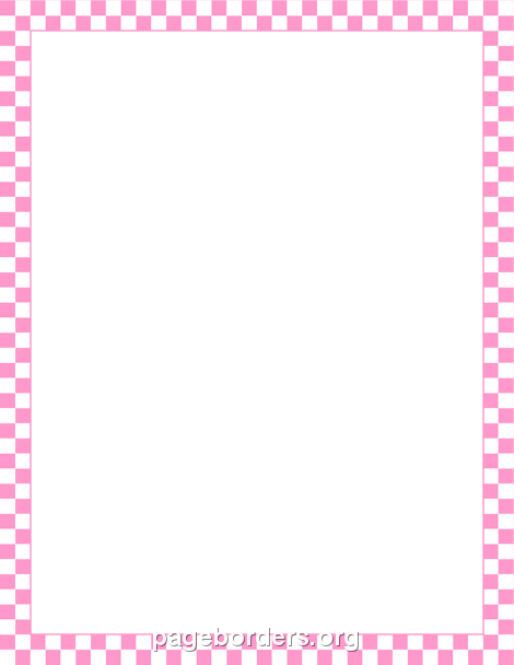 Pink and White Checkered Border