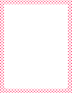 Pink and White Polka Dot Border