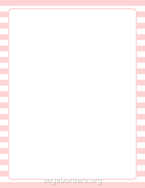 Pink and White Striped Border