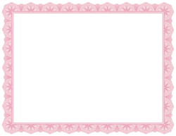 Pink Certificate Border