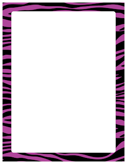 Purple and Black Zebra Print Border