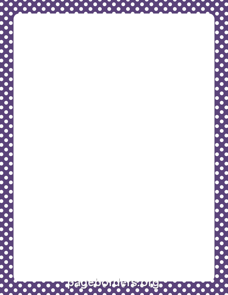 Purple and White Polka Dot Border