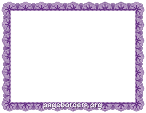 Purple Certificate Border