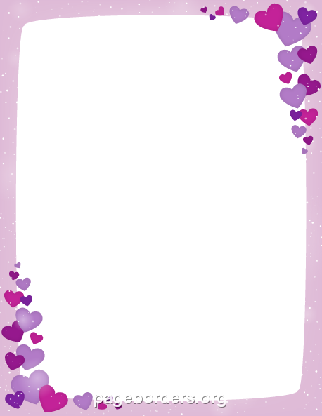Purple Valentine Border
