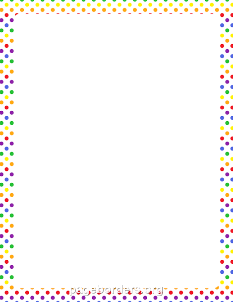 Rainbow Polka Dot Border